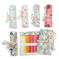 seamiart Canvas Pencil Roll Wrap Pen Bag